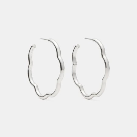 Kate Spade Outlet Wave Hoops - Preorder — Silver