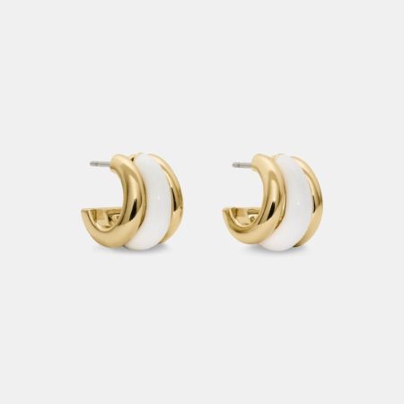Kate Spade Outlet Tiny Twinkles Trio Huggies - Preorder — White