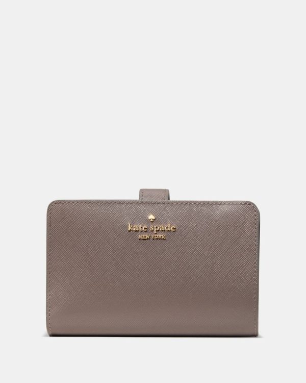 Kate Spade Outlet Textured Patent Medium Compact Wallet - Preorder