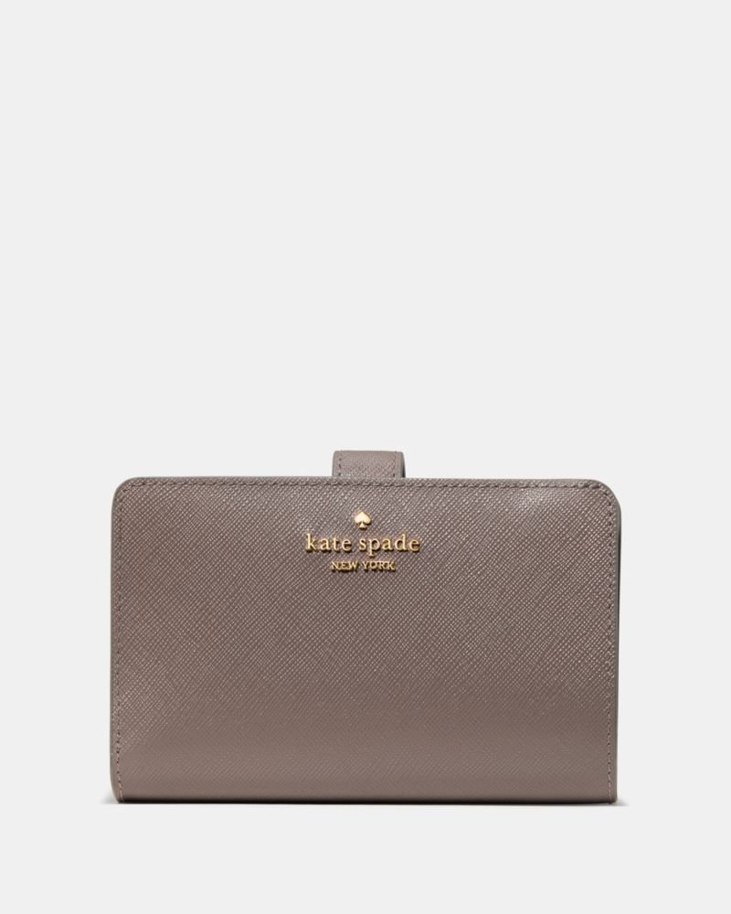 Kate Spade Outlet Textured Patent Medium Compact Wallet - Preorder