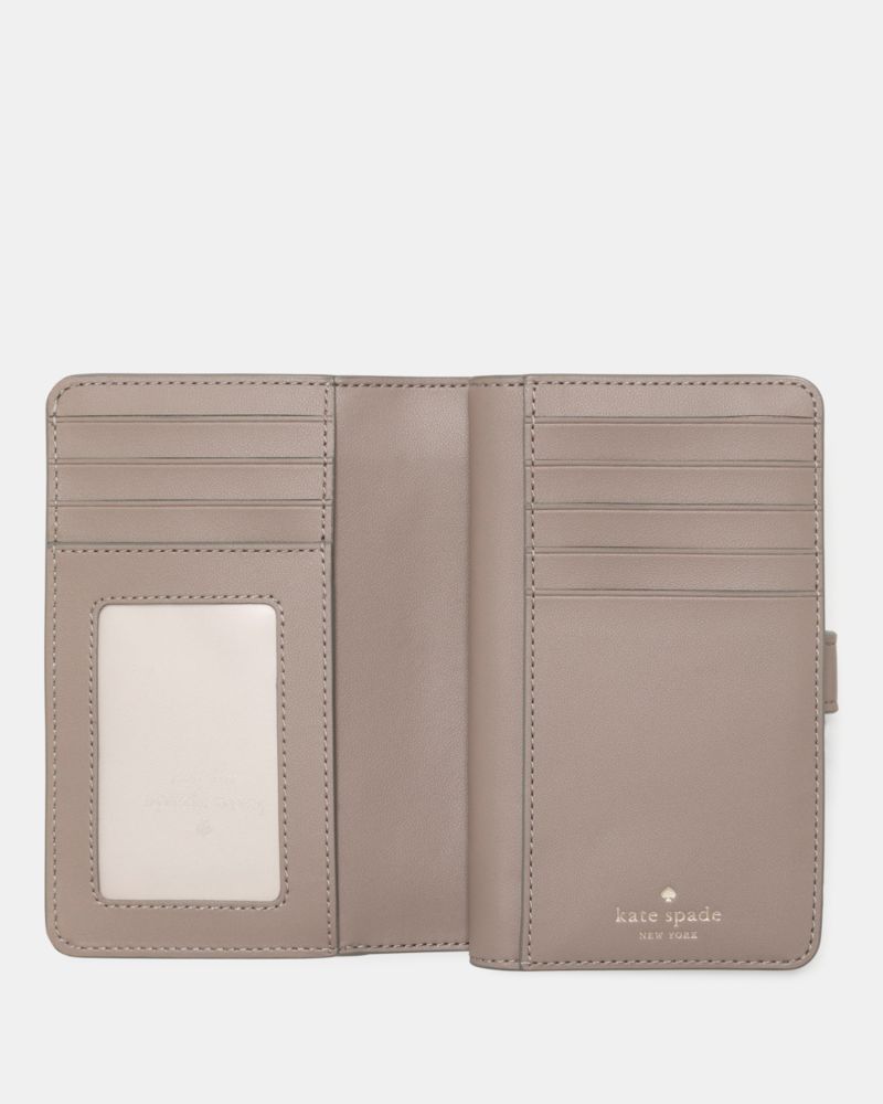 Kate Spade Outlet Textured Patent Medium Compact Wallet - Preorder