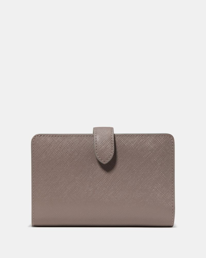 Kate Spade Outlet Textured Patent Medium Compact Wallet - Preorder