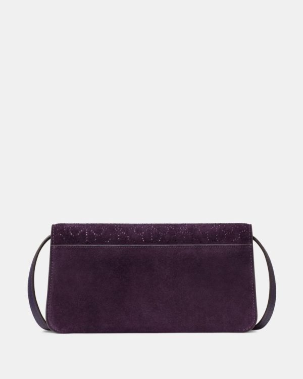 Kate Spade Outlet Ivy Spade Flower Crystal Suede Crossbody Bag - Preorder