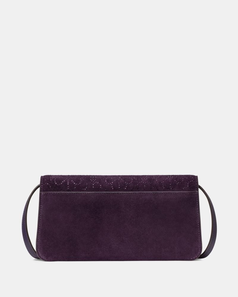 Kate Spade Outlet Ivy Spade Flower Crystal Suede Crossbody Bag - Preorder
