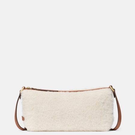 Kate Spade Outlet Lenox Faux Shearling Crossbody - Preorder — Cashew Milk Multi