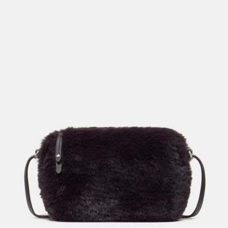 Kate Spade Outlet Hazel Faux Fur Camera Bag - Preorder — Deep Aubergine