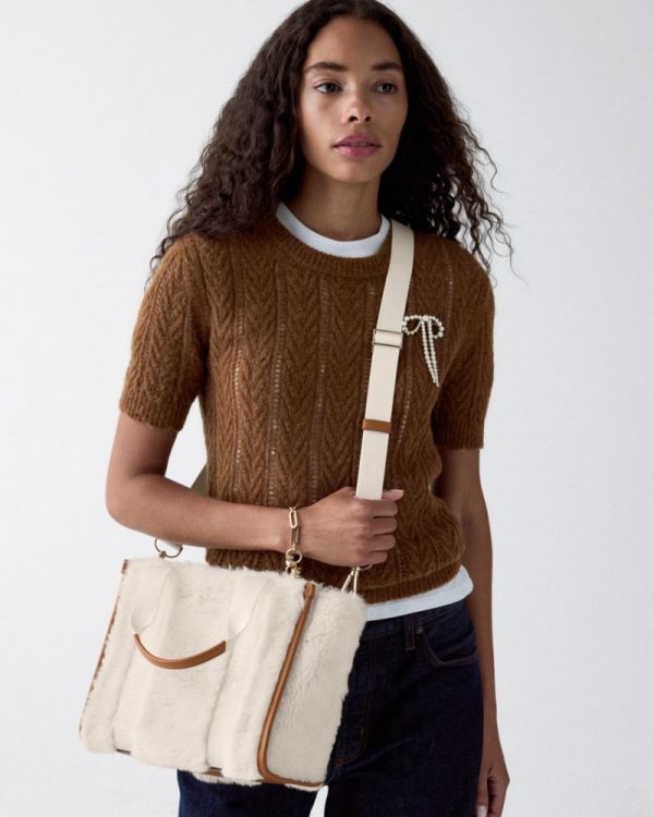 Kate Spade Outlet Kip Faux Shearling Small Tote Bag - Preorder