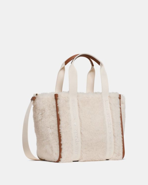 Kate Spade Outlet Kip Faux Shearling Small Tote Bag - Preorder