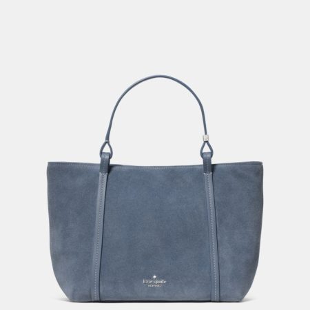 Kate Spade Outlet Marlowe Suede Small Tote Bag - Preorder — Cinder Grey