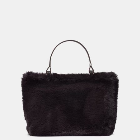 Kate Spade Outlet Marlowe Faux Fur Small Tote Bag - Preorder — Deep Aubergine