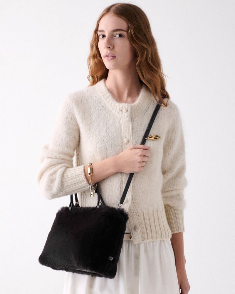 Kate Spade Outlet Marlowe Faux Fur Small Tote Bag - Preorder