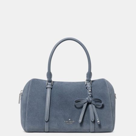 Kate Spade Outlet Monroe Suede Satchel Bag - Preorder — Cinder Grey