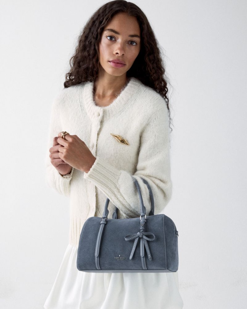 Kate Spade Outlet Monroe Suede Satchel Bag - Preorder - Image 2