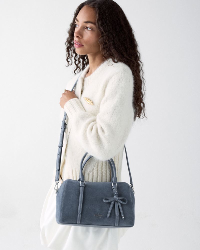 Kate Spade Outlet Monroe Suede Satchel Bag - Preorder - Image 3