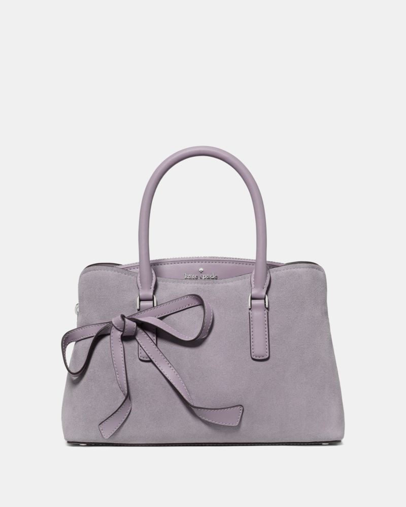 Kate Spade Outlet Thompson Street Bows Suede Small Satchel Bag - Preorder