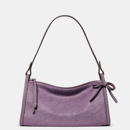 Kate Spade Outlet Rue Bow Haircalf Shoulder Bag - Preorder — Smoky Amethyst