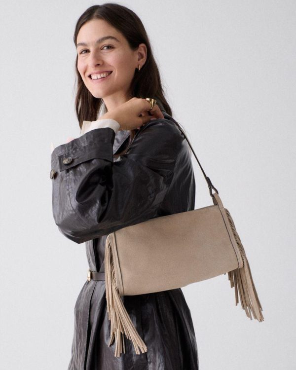 Kate Spade Outlet Rue Fringed Suede Shoulder Bag - Preorder