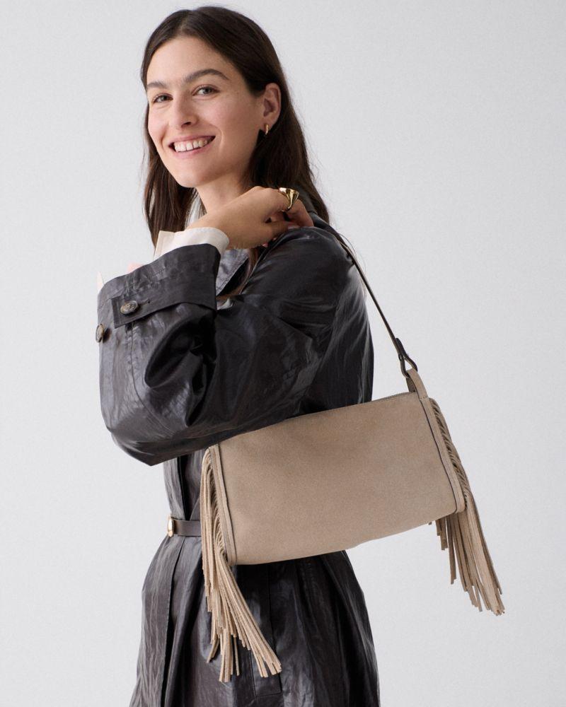 Kate Spade Outlet Rue Fringed Suede Shoulder Bag - Preorder - Image 2