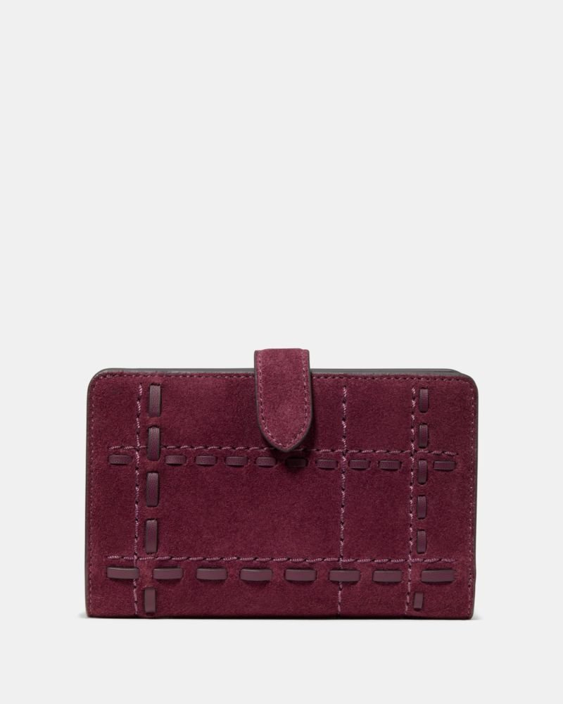 Kate Spade Outlet Woven Suede Medium Compact Wallet - Preorder - Image 3