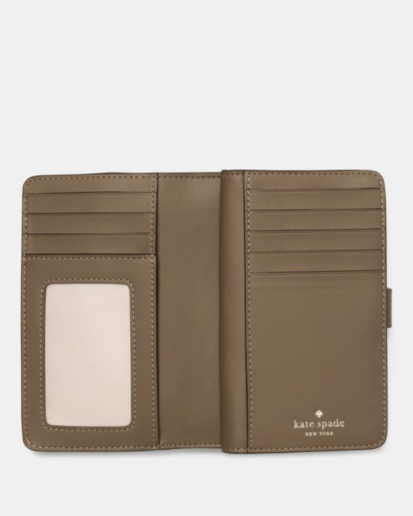 Kate Spade Outlet Smooth Embellishment Medium Compact Wallet - Preorder