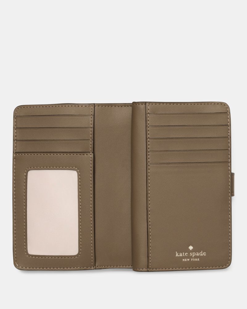 Kate Spade Outlet Smooth Embellishment Medium Compact Wallet - Preorder