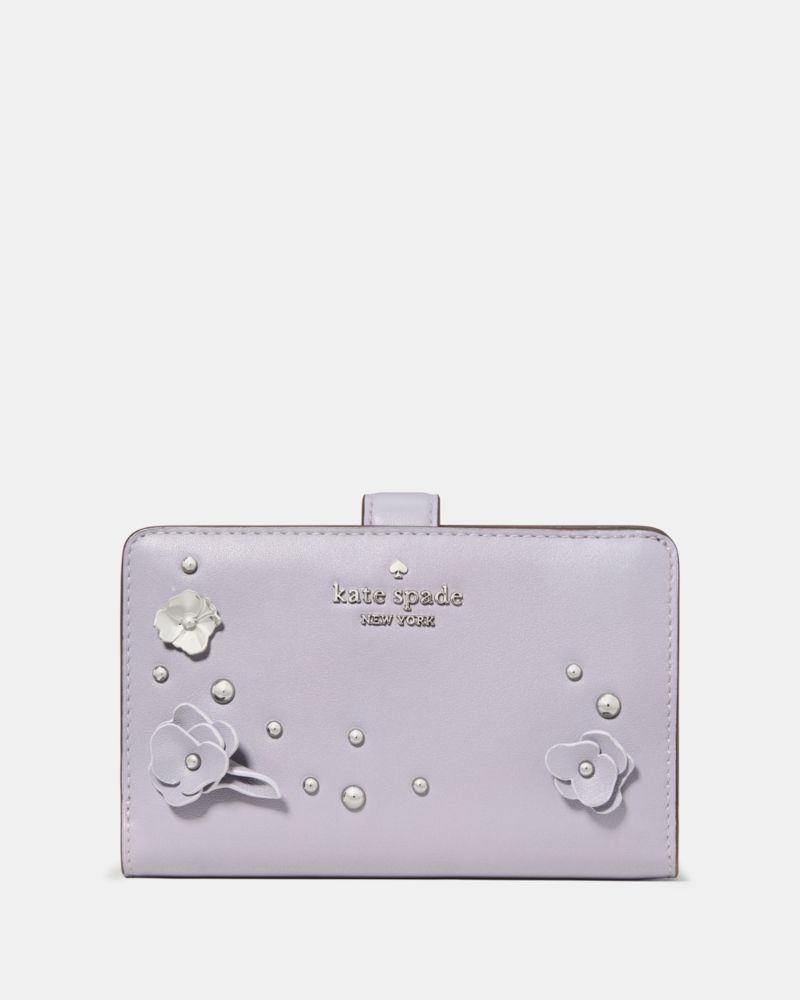 Kate Spade Outlet Smooth Embellishment Medium Compact Wallet - Preorder