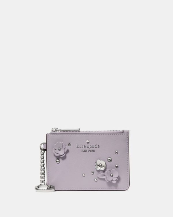 Kate Spade Outlet Smooth Embellishment Key Ring Card Holder - Preorder