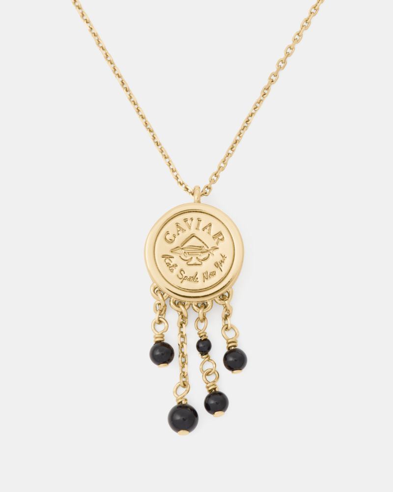 Kate Spade Outlet Caviar And Crimson Caviar Pendant - Preorder
