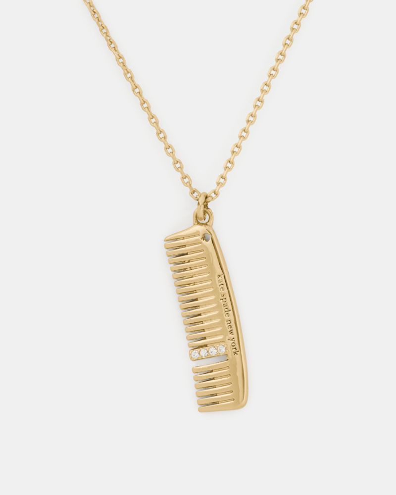 Kate Spade Outlet Caviar And Crimson Comb Pendant - Preorder