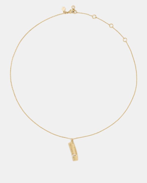 Kate Spade Outlet Caviar And Crimson Comb Pendant - Preorder