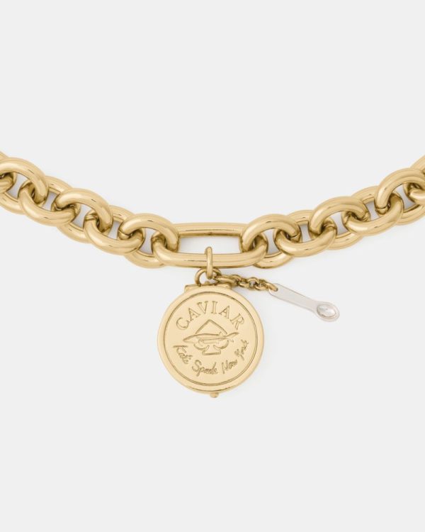 Kate Spade Outlet Caviar And Crimson Charm Bracelet - Preorder