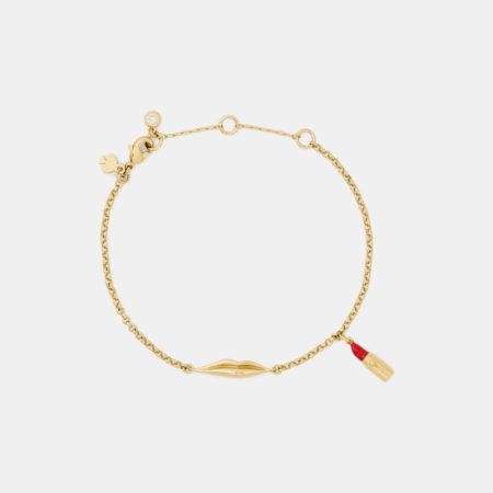 Kate Spade Outlet Caviar And Crimson Lipstick Line Bracelet - Preorder — Red
