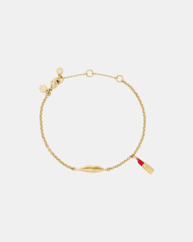 Kate Spade Outlet Caviar And Crimson Lipstick Line Bracelet - Preorder