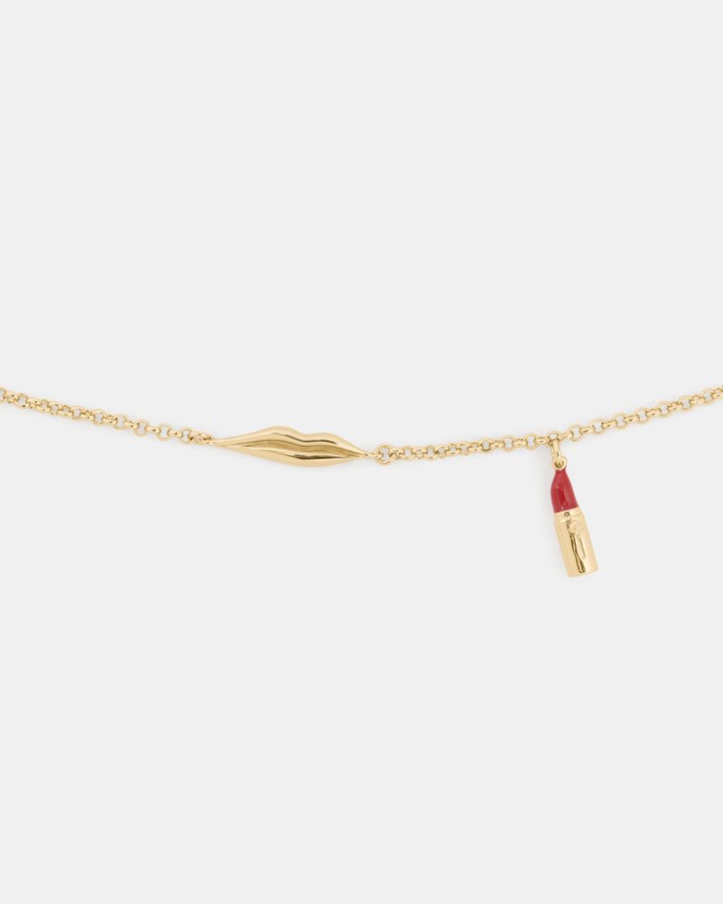 Kate Spade Outlet Caviar And Crimson Lipstick Line Bracelet - Preorder