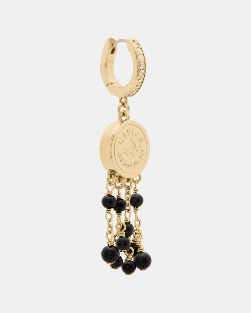 Kate Spade Outlet Caviar And Crimson Caviar Drop Huggies - Preorder - Image 3