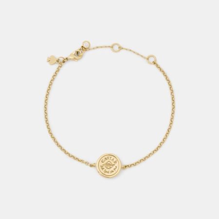 Kate Spade Outlet Caviar And Crimson Caviar Line Bracelet - Preorder — Gold