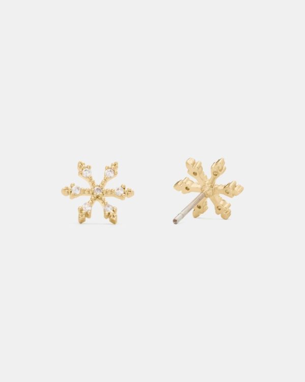 Kate Spade Outlet You're A Gem Pave Snowflake Studs - Preorder