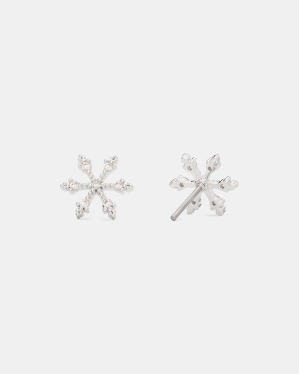 Kate Spade Outlet You're A Gem Pave Snowflake Studs - Preorder
