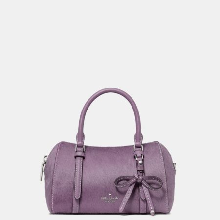 Kate Spade Outlet Monroe Haircalf Small Satchel Bag - Preorder — Smoky Amethyst