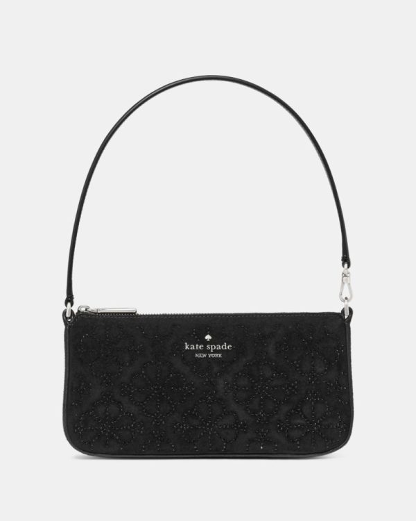 Kate Spade Outlet Gemini Spade Flower Crystal Suede Mini Bag - Preorder