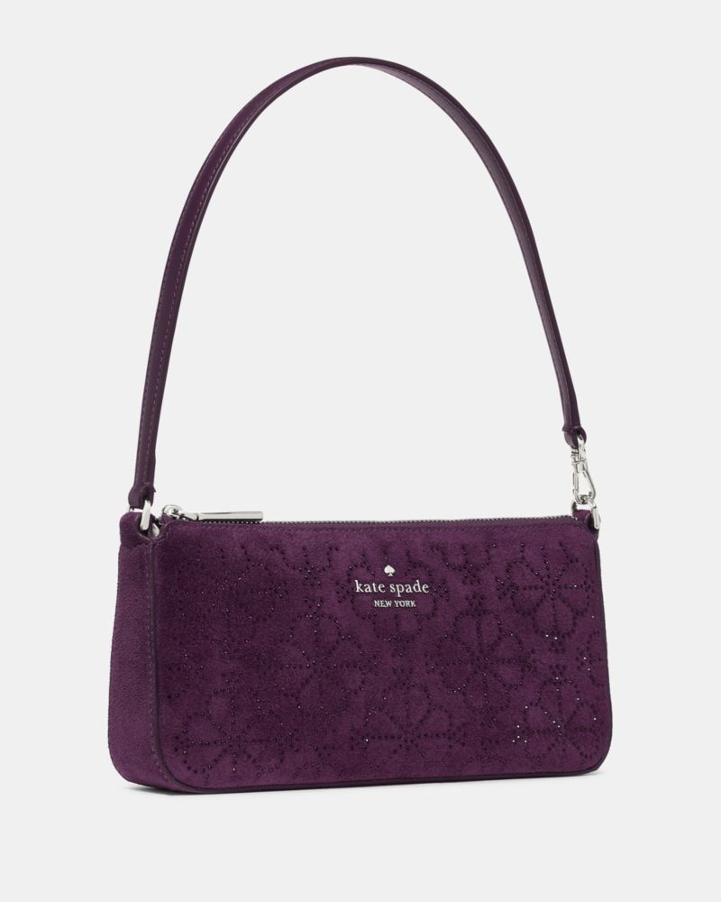 Kate Spade Outlet Gemini Spade Flower Crystal Suede Mini Bag - Preorder
