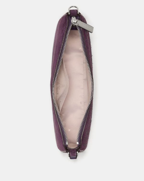 Kate Spade Outlet Gemini Spade Flower Crystal Suede Mini Bag - Preorder