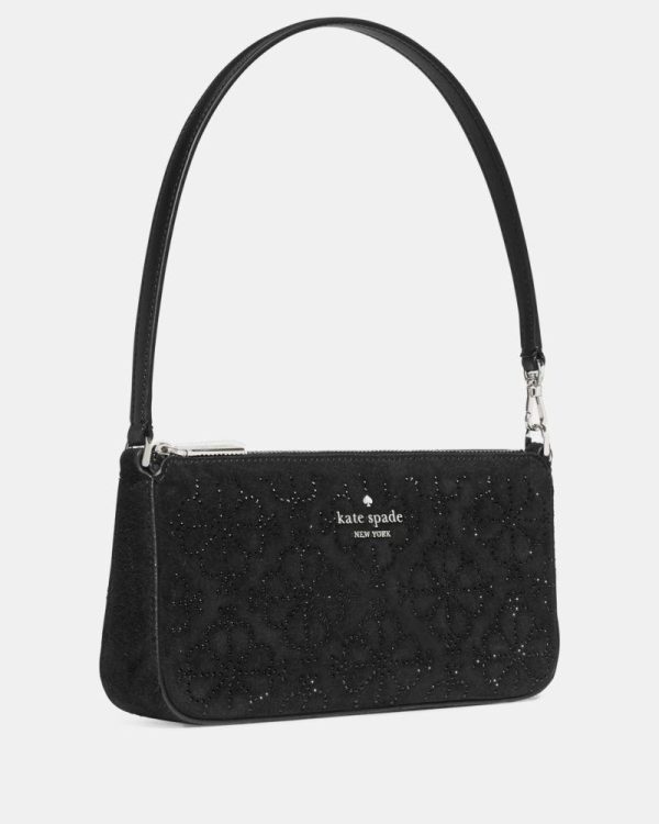 Kate Spade Outlet Gemini Spade Flower Crystal Suede Mini Bag - Preorder