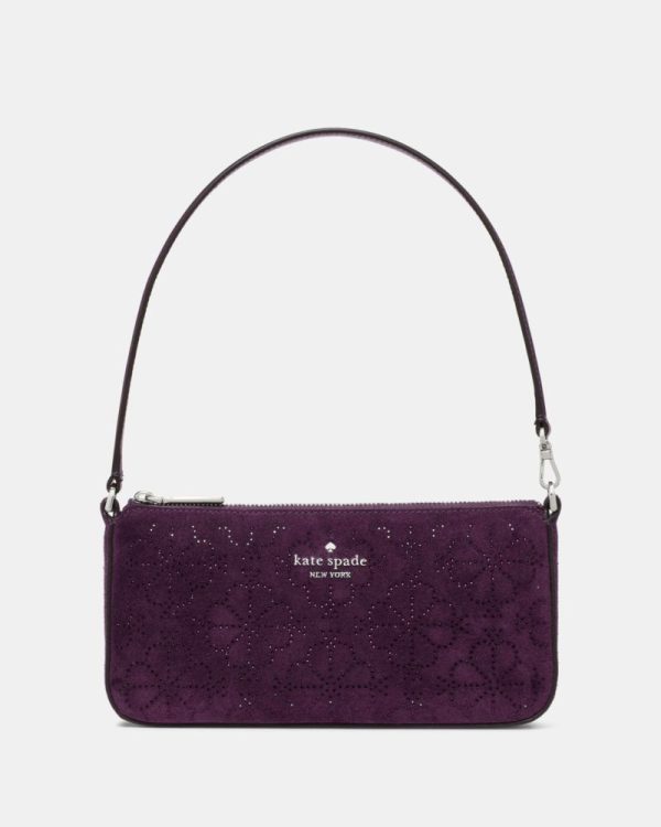Kate Spade Outlet Gemini Spade Flower Crystal Suede Mini Bag - Preorder