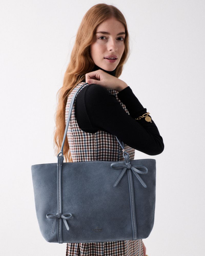 Kate Spade Outlet Marlowe Bow Suede Tote Bag - Preorder