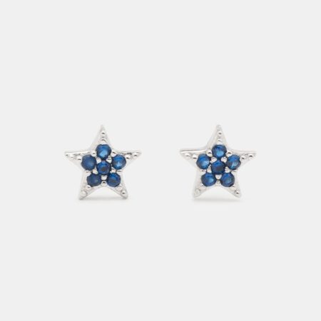 Kate Spade Outlet You're A Gem Pave Mini Star Studs - Preorder — Blue/Silver