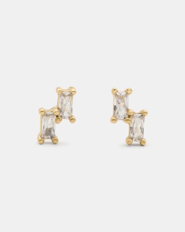 Kate Spade Outlet You're A Gem Double Baguette Studs - Preorder