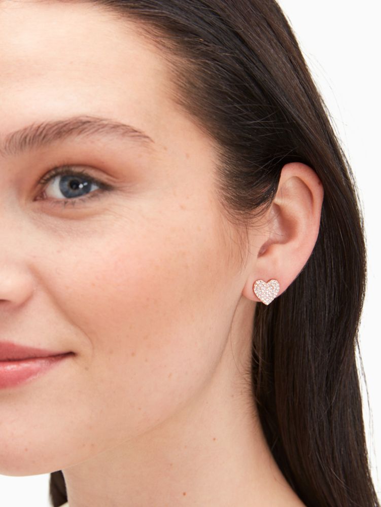 Kate Spade Outlet Yours Truly Pave Heart Studs - Preorder