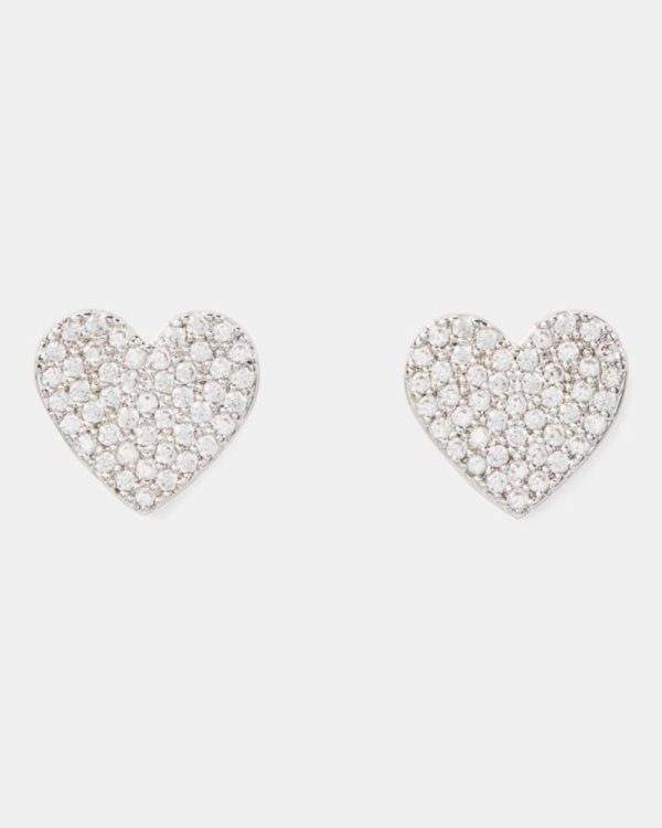 Kate Spade Outlet Yours Truly Pave Heart Studs - Preorder