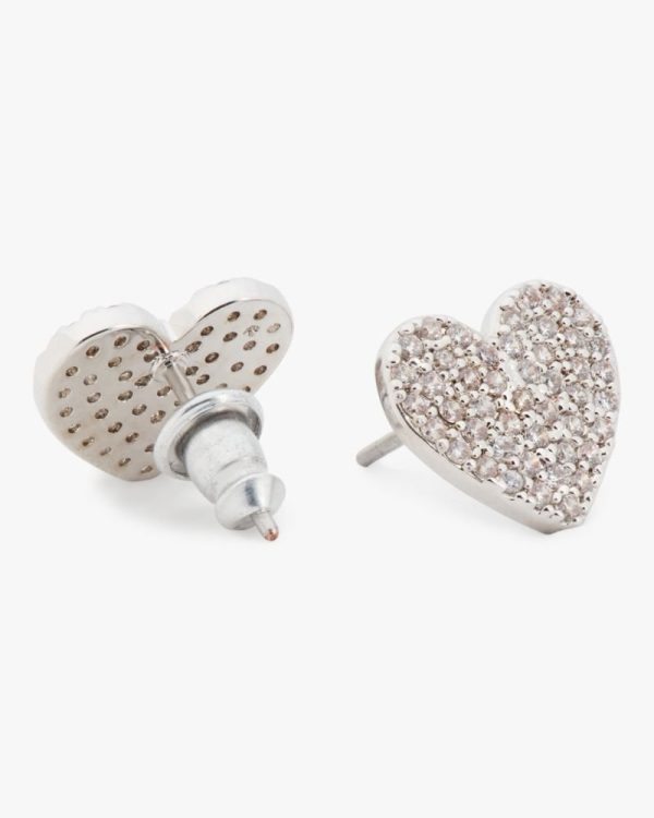 Kate Spade Outlet Yours Truly Pave Heart Studs - Preorder